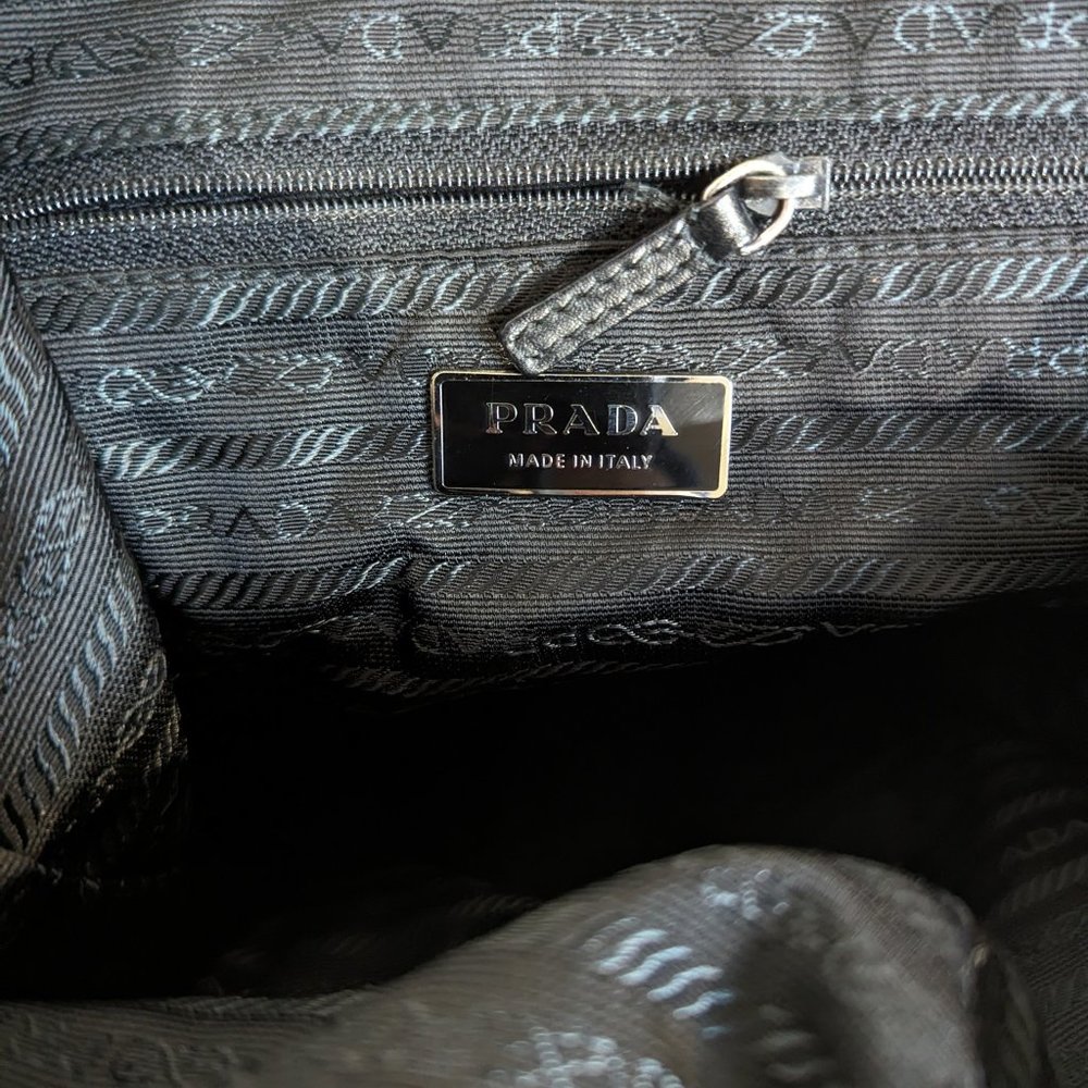 Authentic Prada Nylon Medium Backpack Black 2pock… - image 5